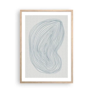 Poster în ramă de stejar deschis - Zâmbet de picături - 50x70 cm