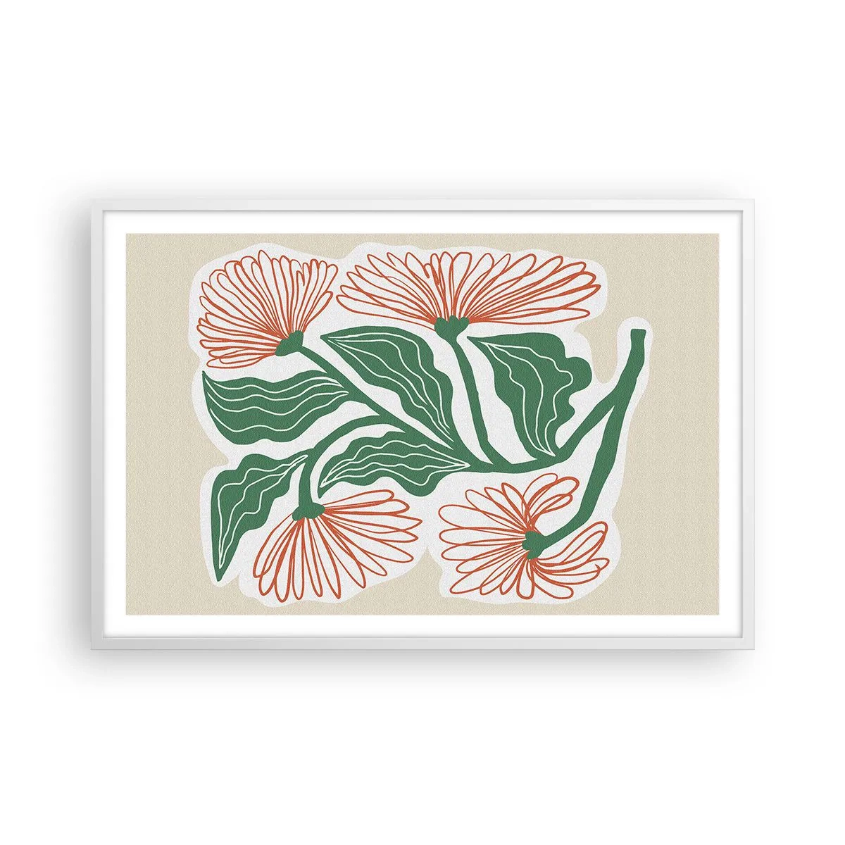 Poster în ramă albă - Folclor modern - 91x61 cm