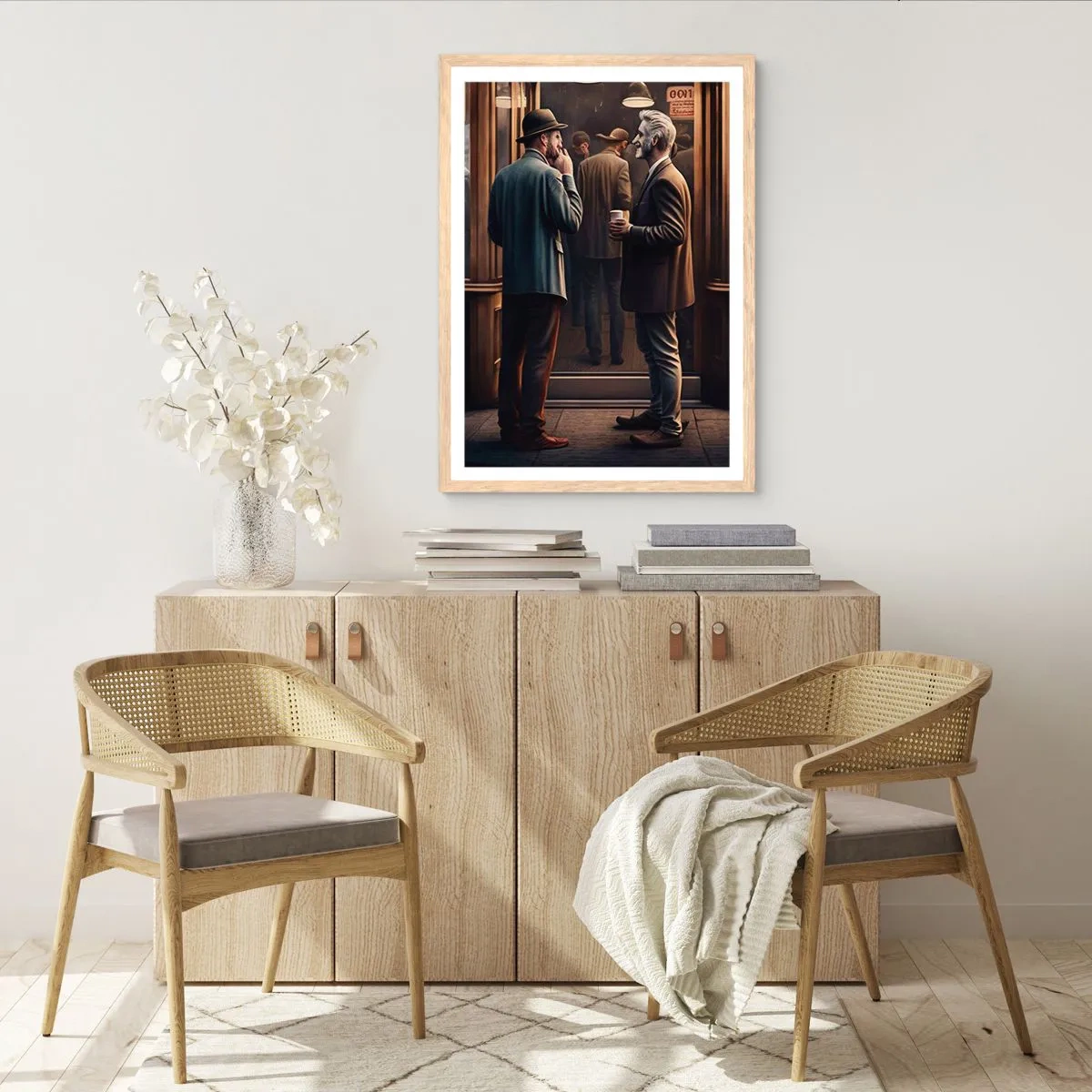 Poster în ramă de stejar deschis - Cel mai bun moment al zilei - 40x50 cm