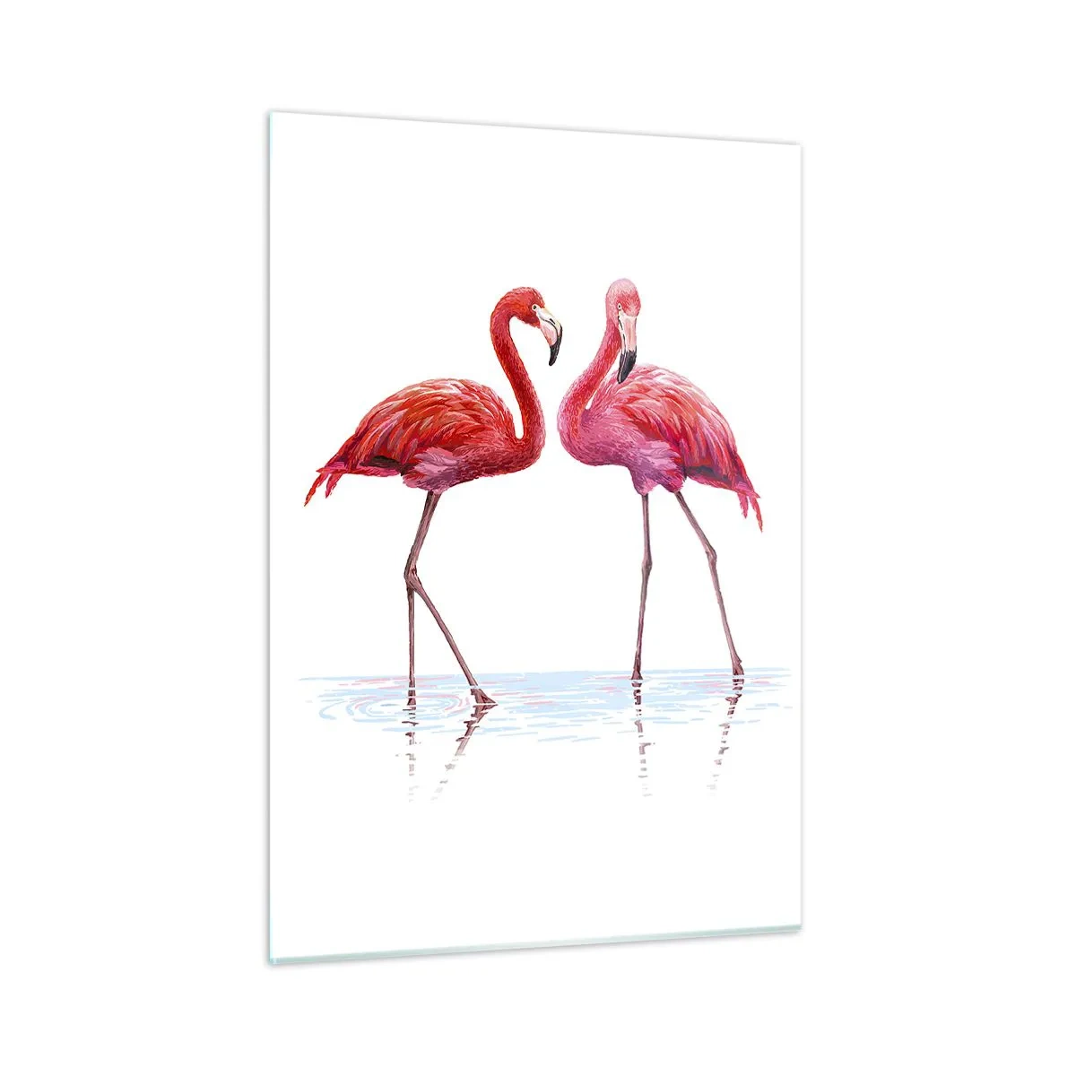 Tablou pe sticlă - Pink randez-vous - 50x70 cm