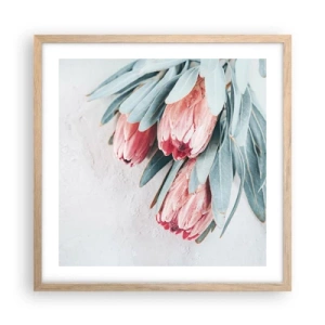 Poster în ramă de stejar deschis - Rușinate de propria lor frumusețe - 50x50 cm