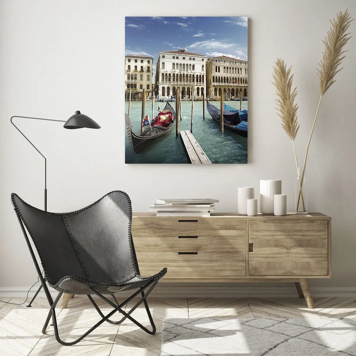 Tablou pe sticlă - Palate în albastru - 50x70 cm