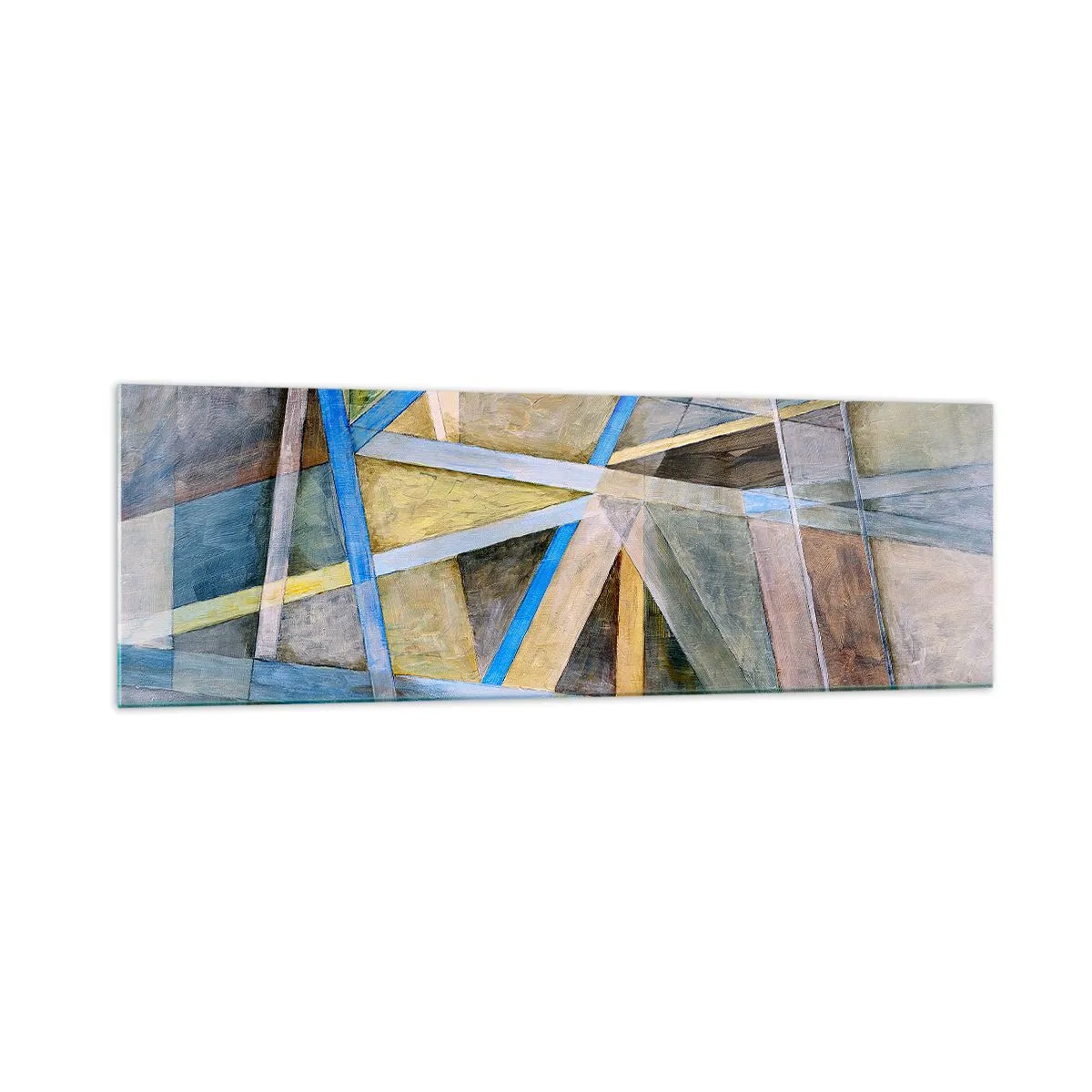 Tablou pe sticlă - Drept sau de-a curmezișul? - 160x50 cm
