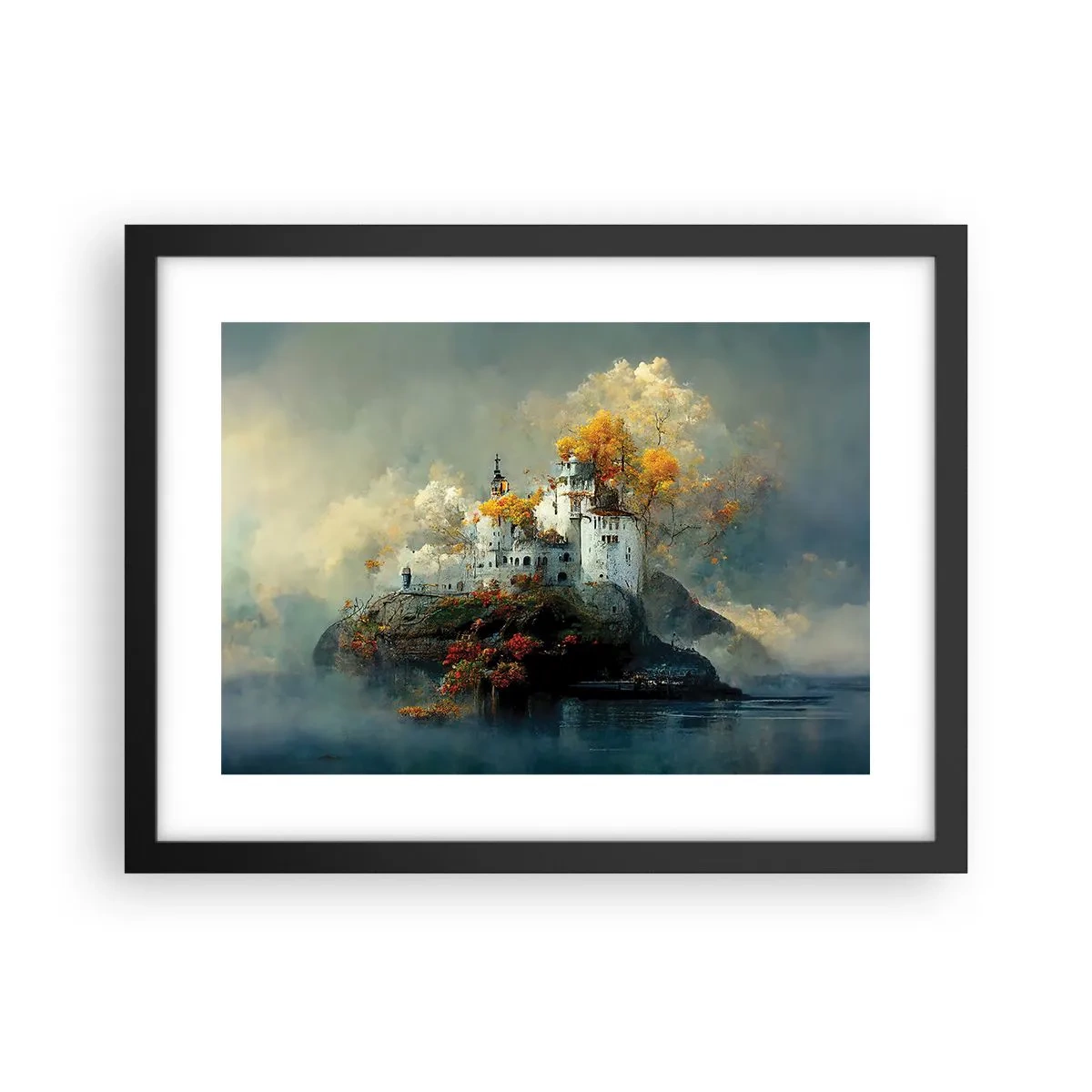 Poster în ramă neagră - Începutul unei povești romantice - 40x30 cm