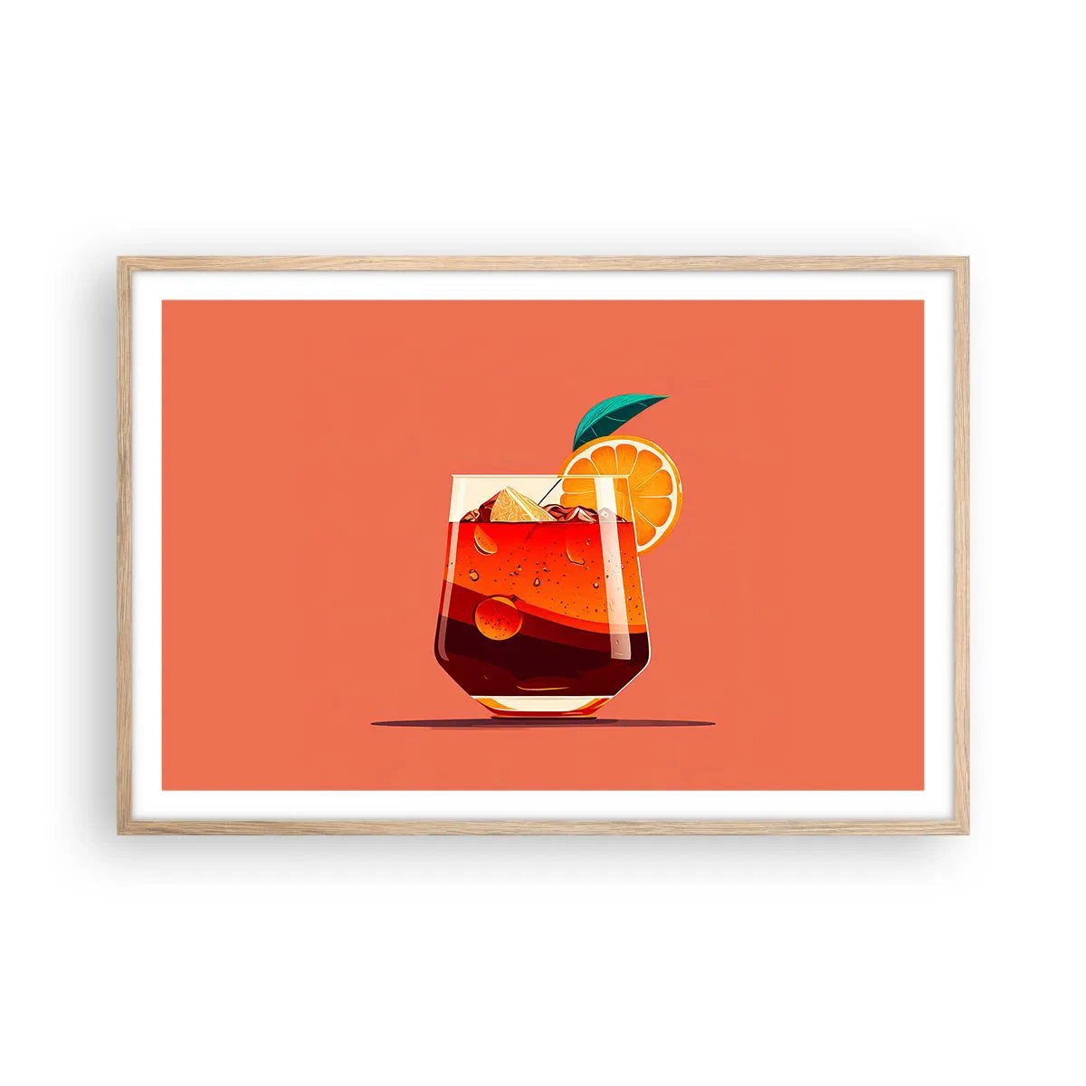 Poster în ramă de stejar deschis - Răcoare de vară - 91x61 cm