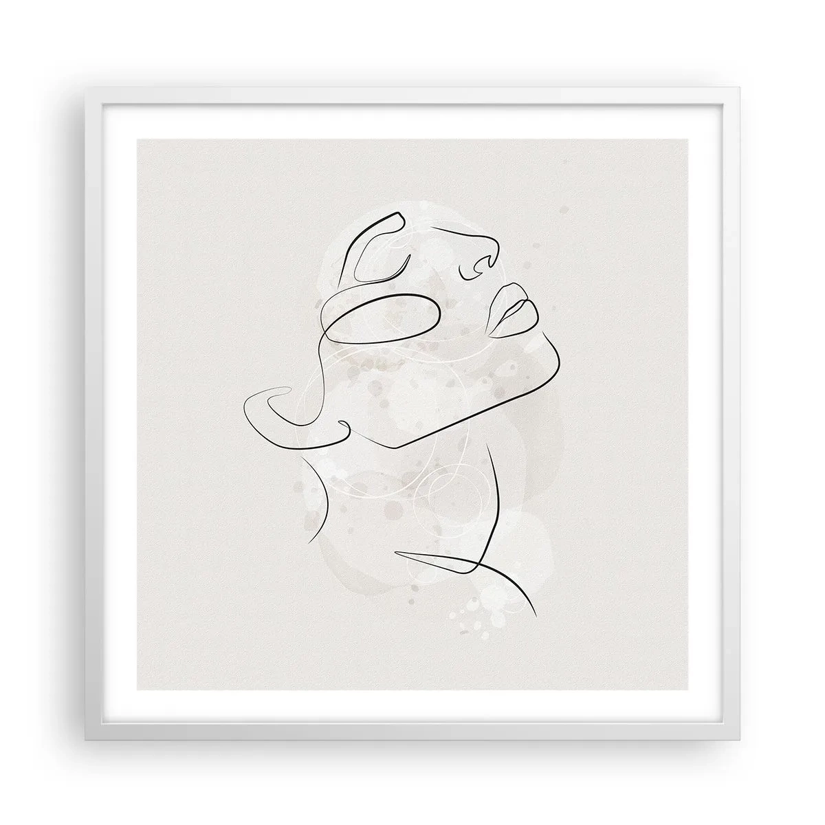 Poster în ramă albă - Schiță de vis - 60x60 cm