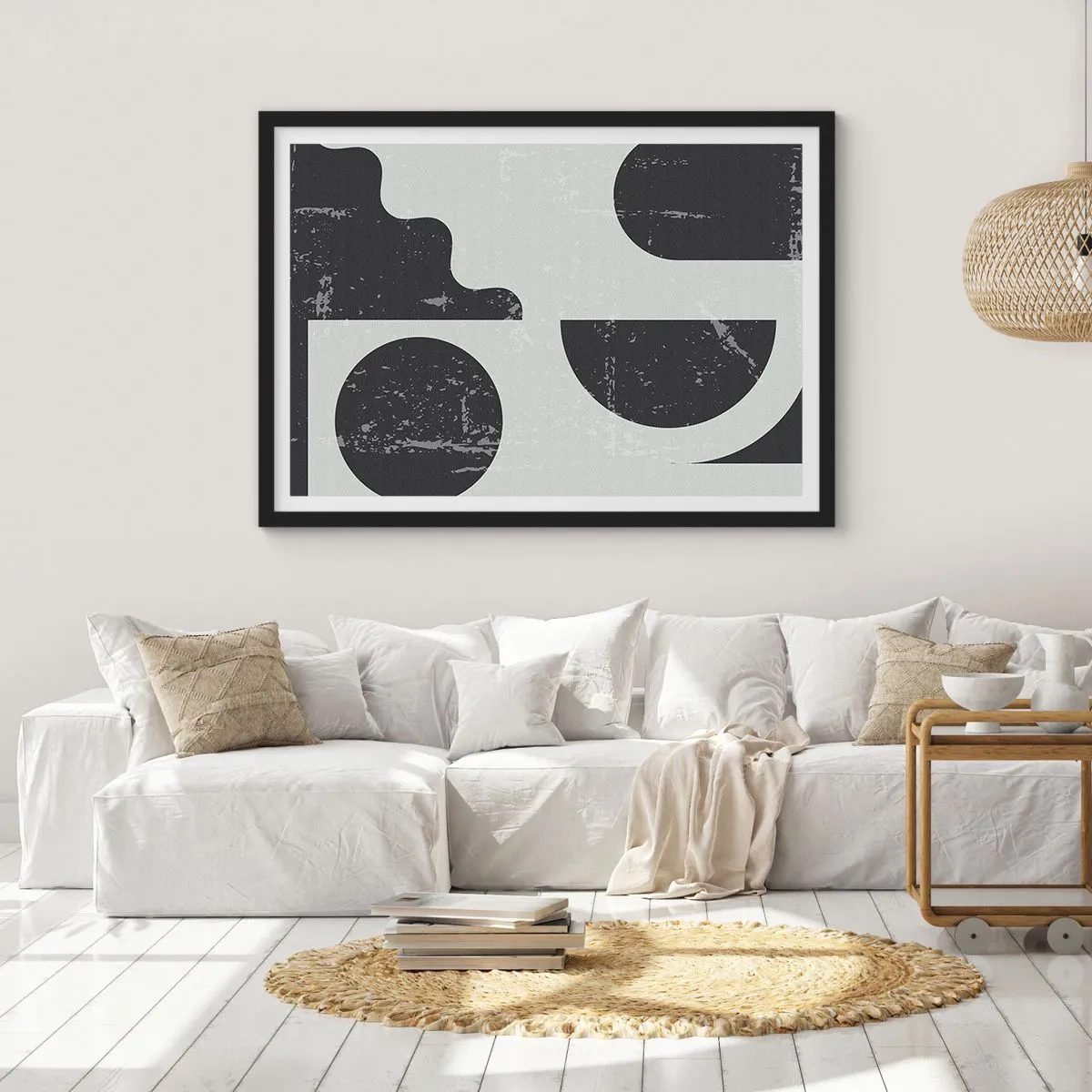 Poster în ramă neagră - Compoziție deasupra și dedesubt - 70x50 cm