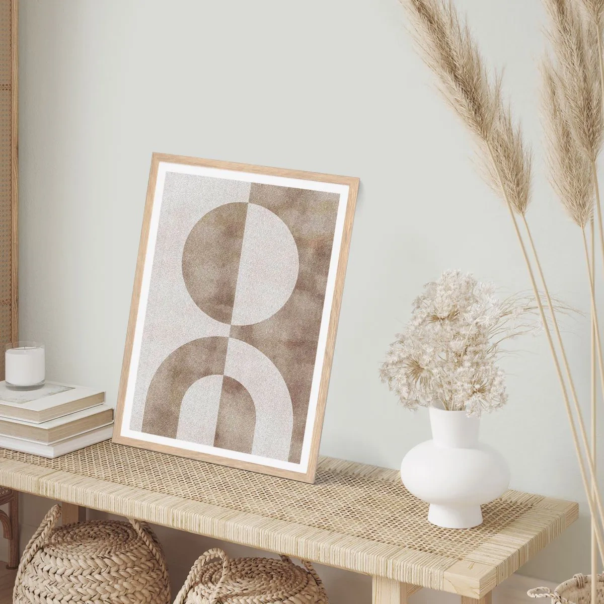 Poster în ramă de stejar deschis - Similitudini și diferențe - 61x91 cm