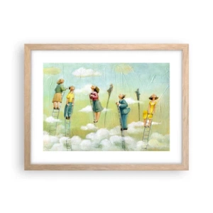 Poster în ramă de stejar deschis - Urmează-ți visul - 40x30 cm