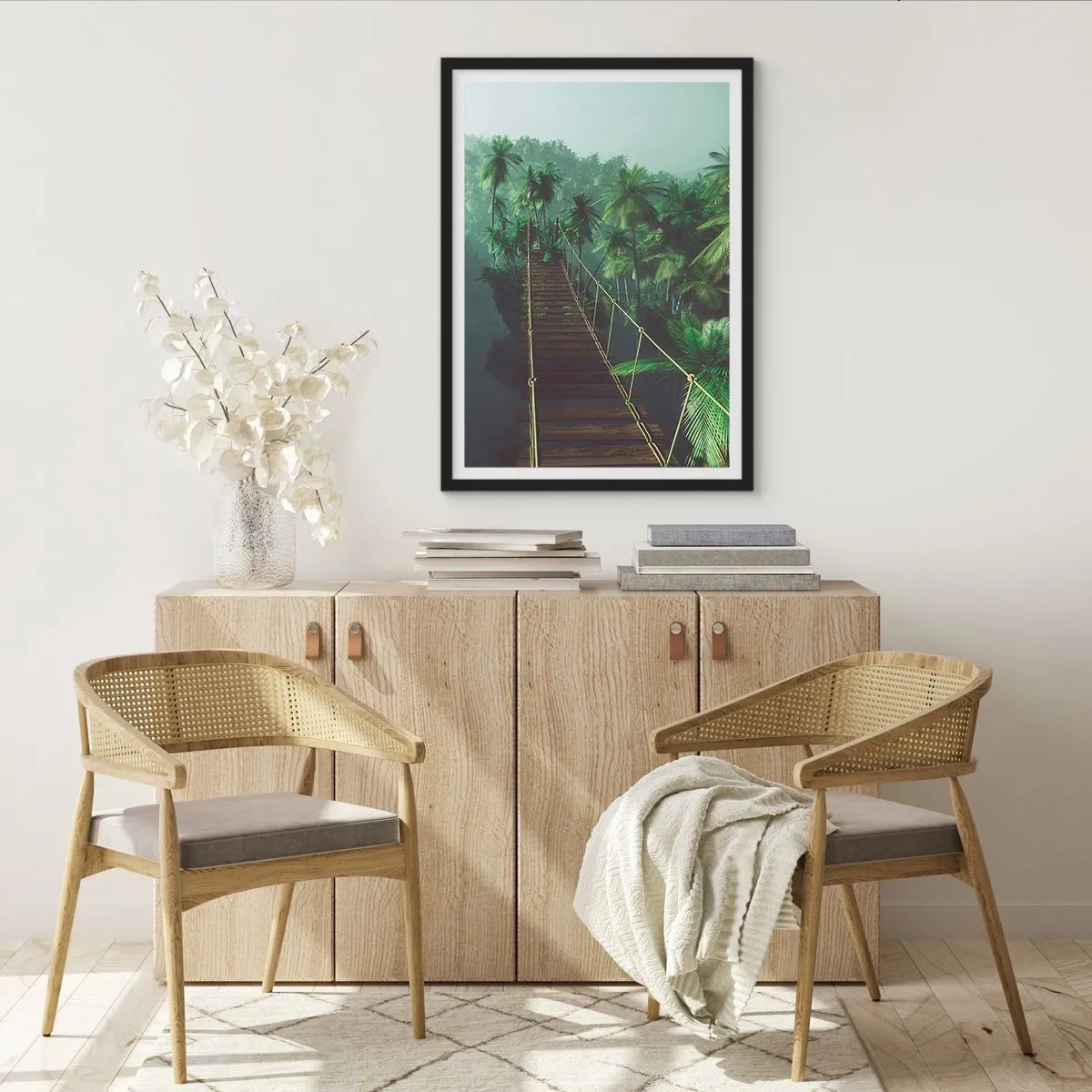 Poster în ramă neagră - Deasupra cazanului verde - 40x50 cm