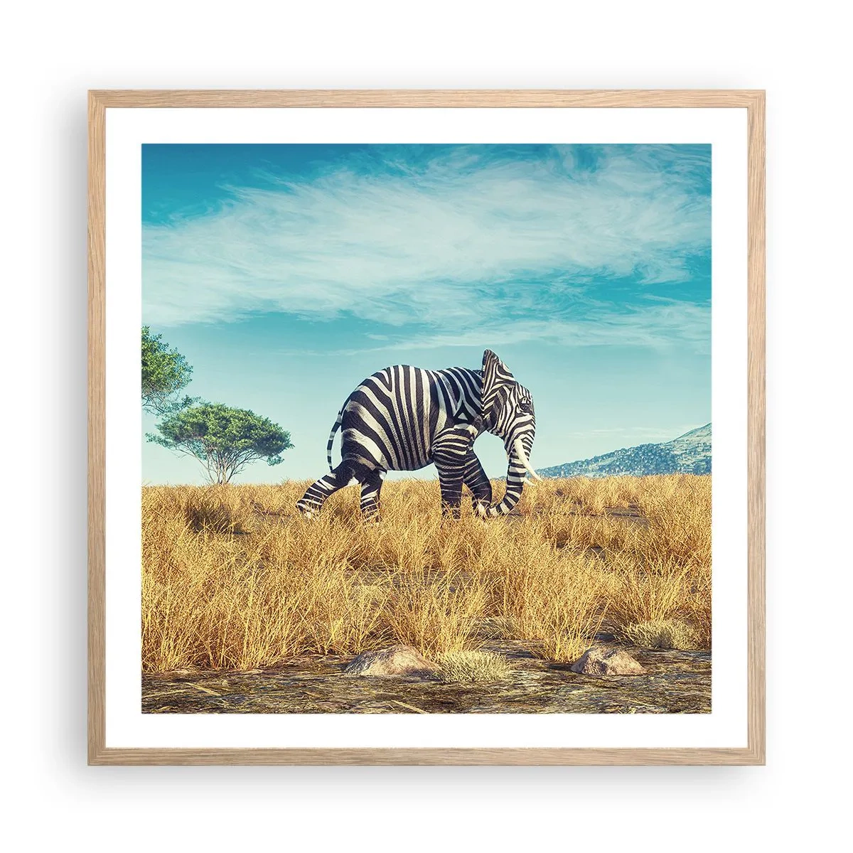 Poster în ramă de stejar deschis - Griul nu mai este la modă - 60x60 cm