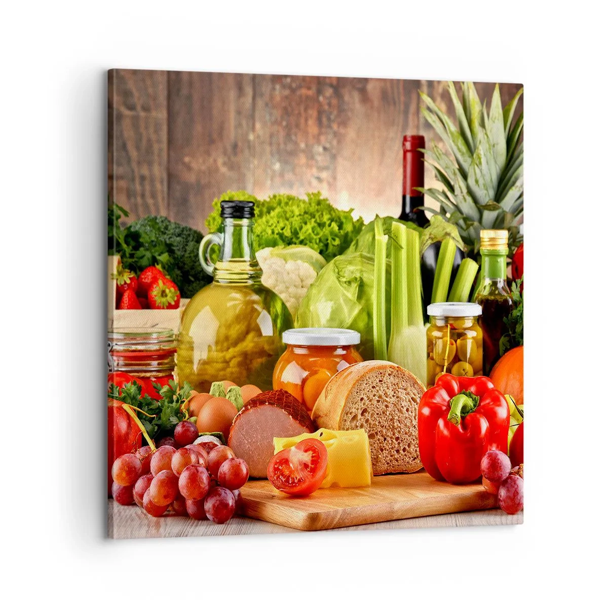 Tablou pe pânză - Afumate, prăjite, marinate - 60x60 cm