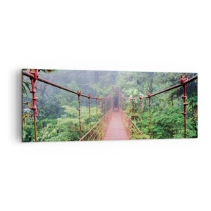 Tablou pe pânză - Suspendat deasupra coroanelor arborilor - 140x50 cm