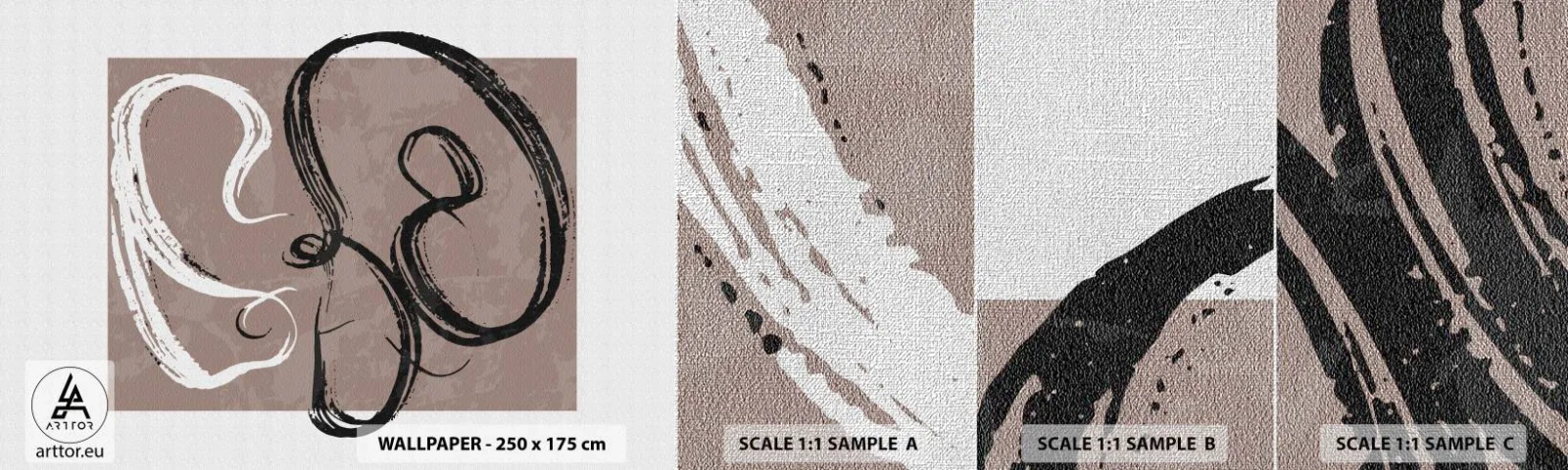 Mostră tapet Premium Canvas - Compoziția - căutarea plenitudinii - Minimalism, Bucată, Abstracția - 100x30 cm