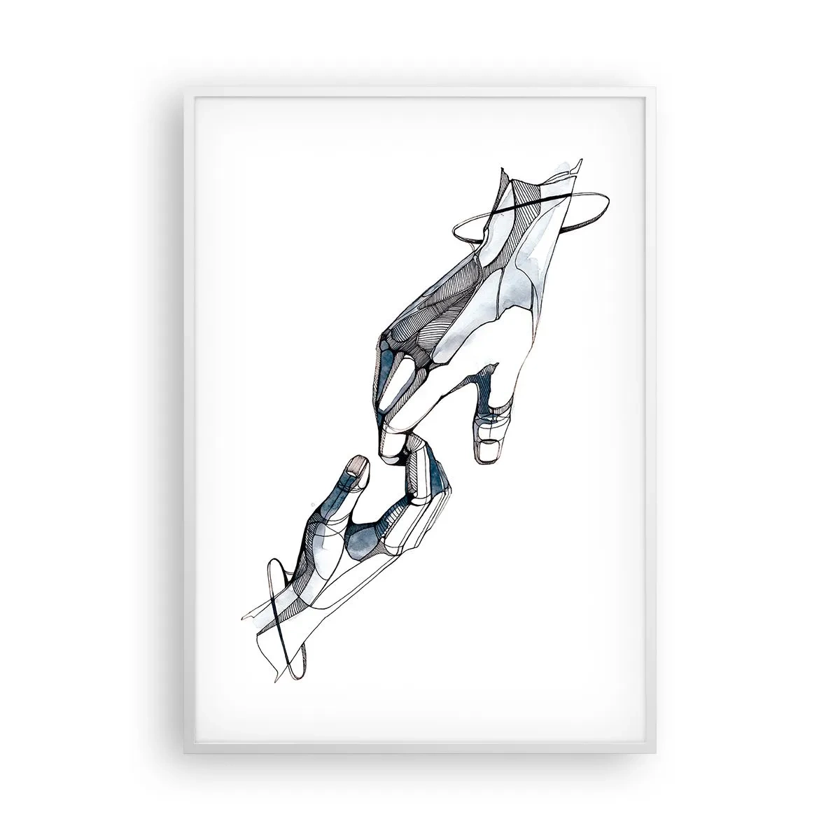 Poster în ramă albă - Gest frumos - 70x100 cm