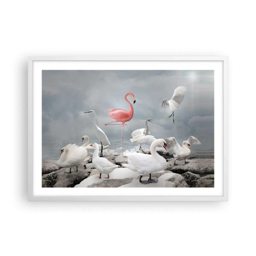 Poster în ramă albă - De unde am venit? - 70x50 cm