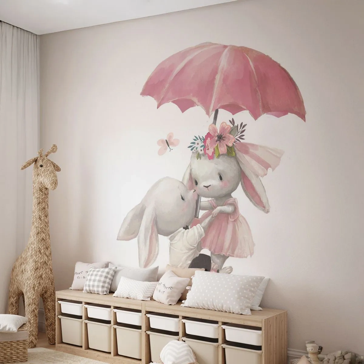 Tapet Premium Sand - Pur și simplu dragoste - Pentru copii, Iepuri, Basm - 100x70 cm