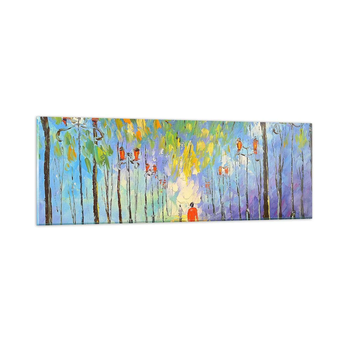 Tablou pe sticlă - Cântecul de noapte al ploii - 90x30 cm