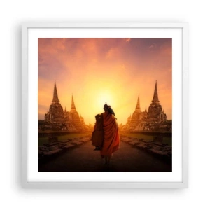 Poster în ramă albă - În pace prin eternitate - 50x50 cm