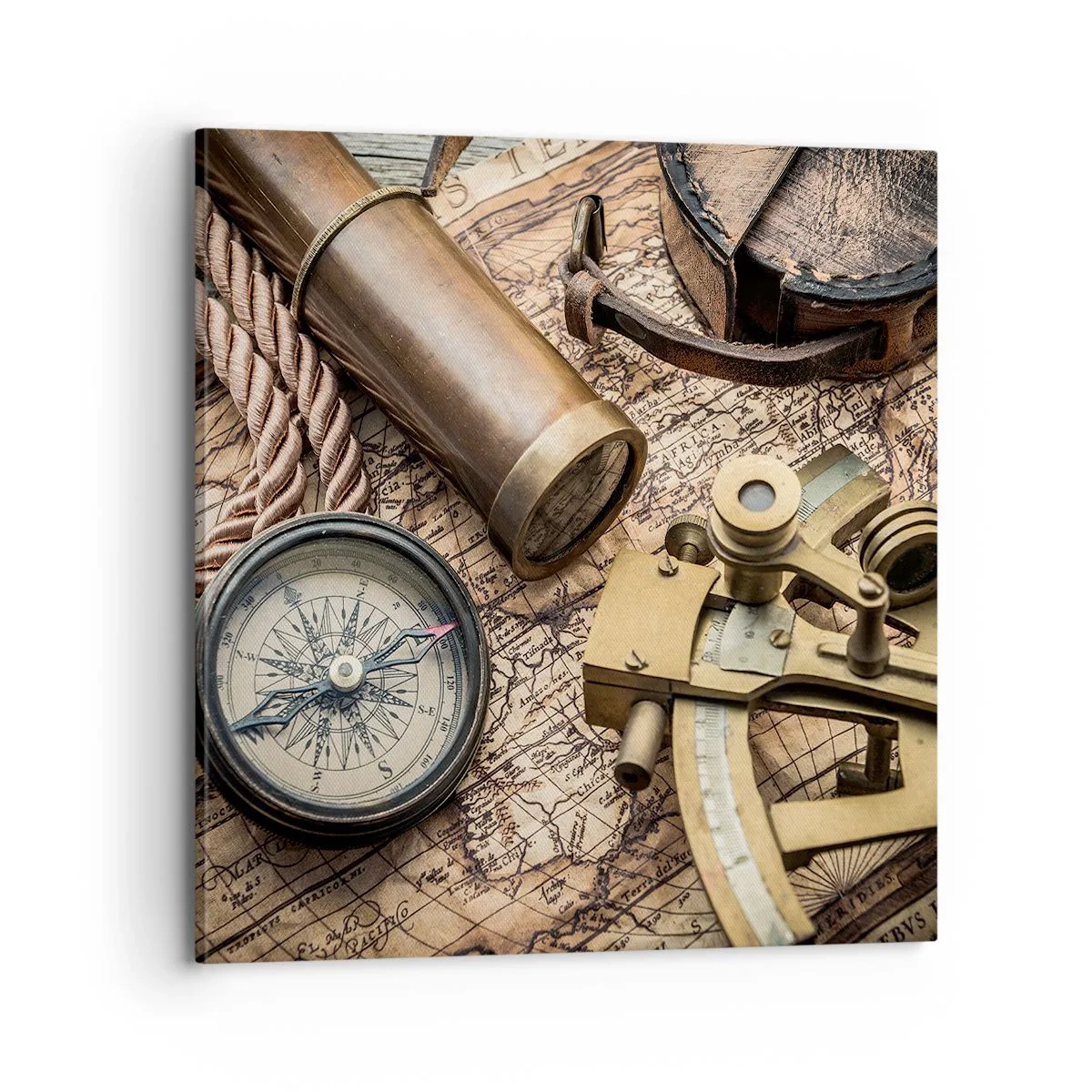 Tablou pe pânză - Stabilește cursul - 70x70 cm