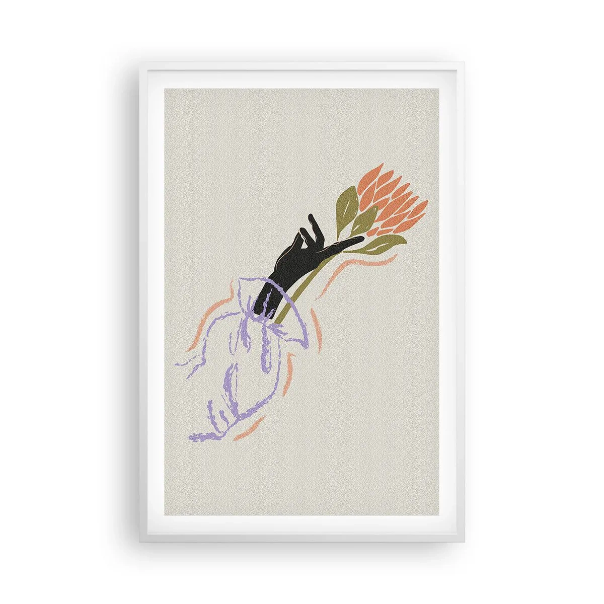 Poster în ramă albă - Atingere surorială - 61x91 cm