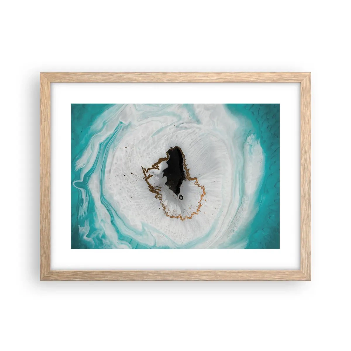 Poster în ramă de stejar deschis - Pătrunde înăuntru - 40x30 cm