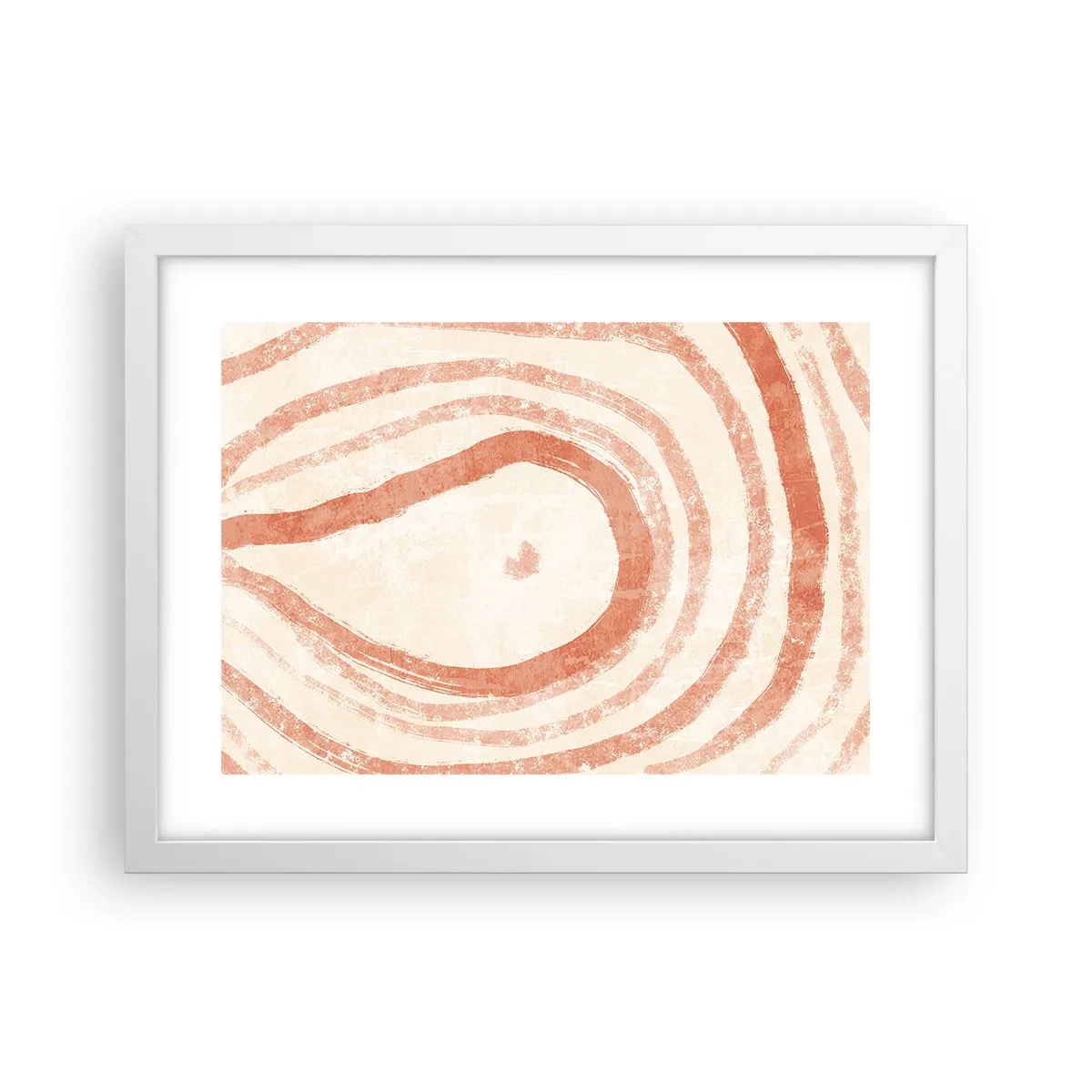 Poster în ramă albă - Cercuri de corali - compoziție - 40x30 cm