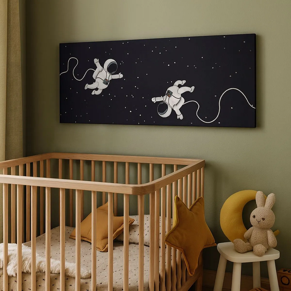 Tablou pe pânză - Dansul spațial - 100x40 cm