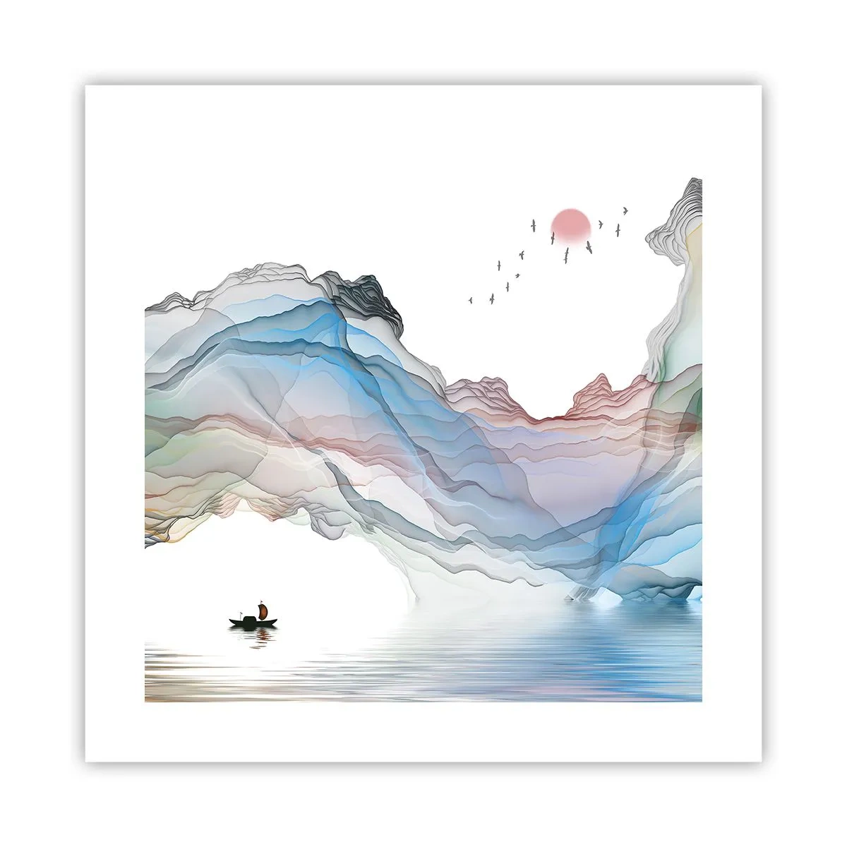 Poster - Spre munții de cristal - 40x40 cm