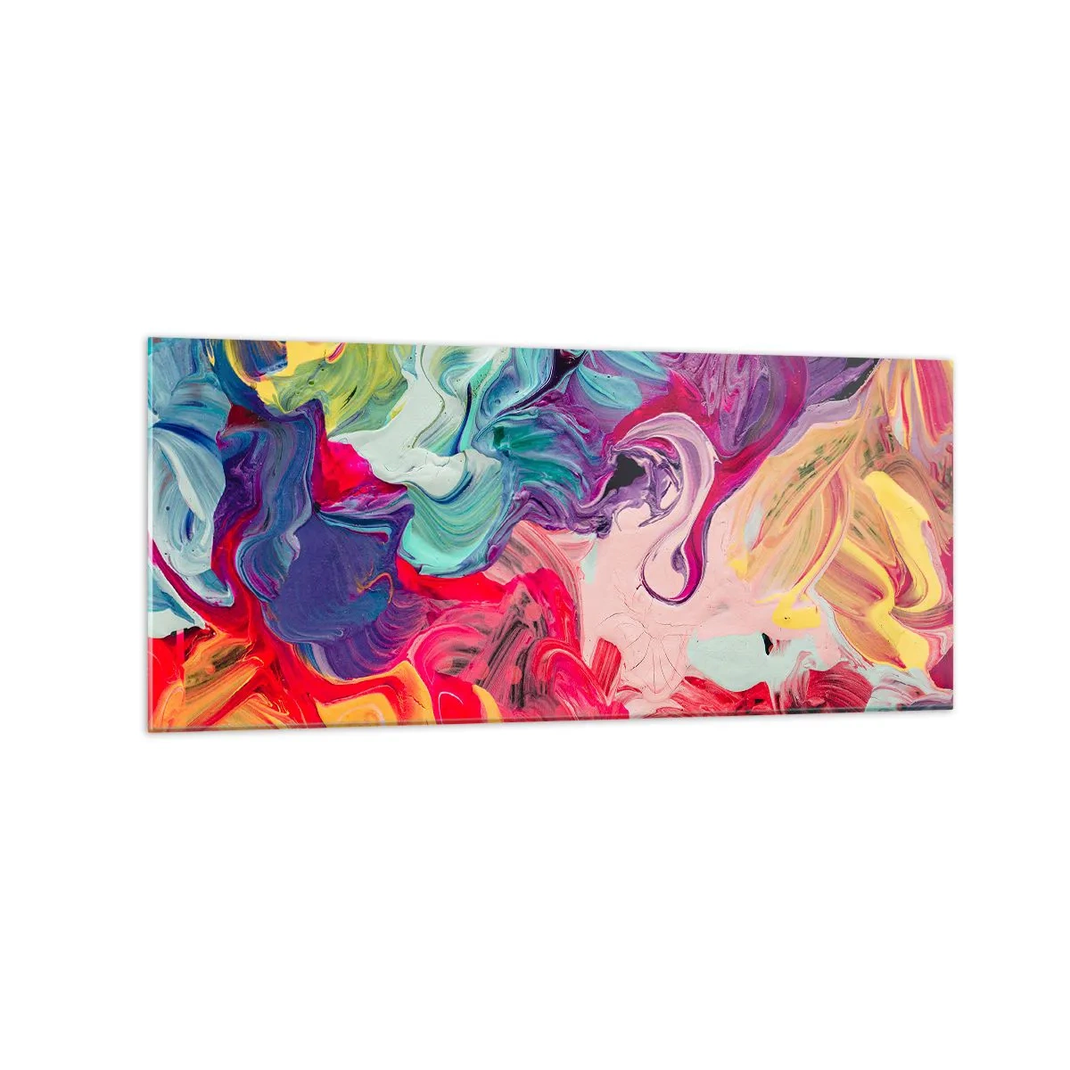 Tablou pe sticlă - Nașterea culorii - 120x50 cm