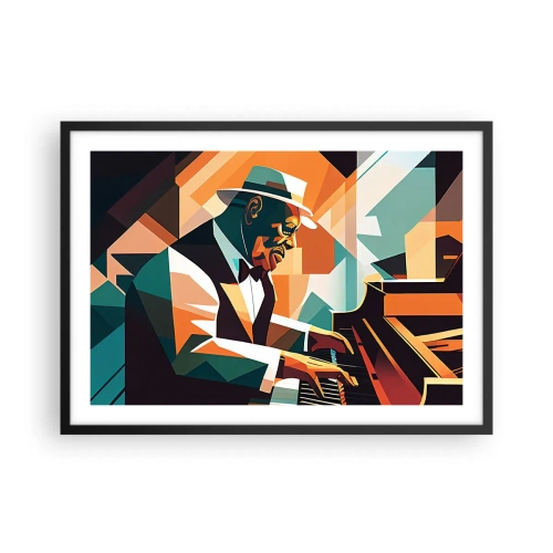 Poster în ramă neagră - Numai jazz - 70x50 cm