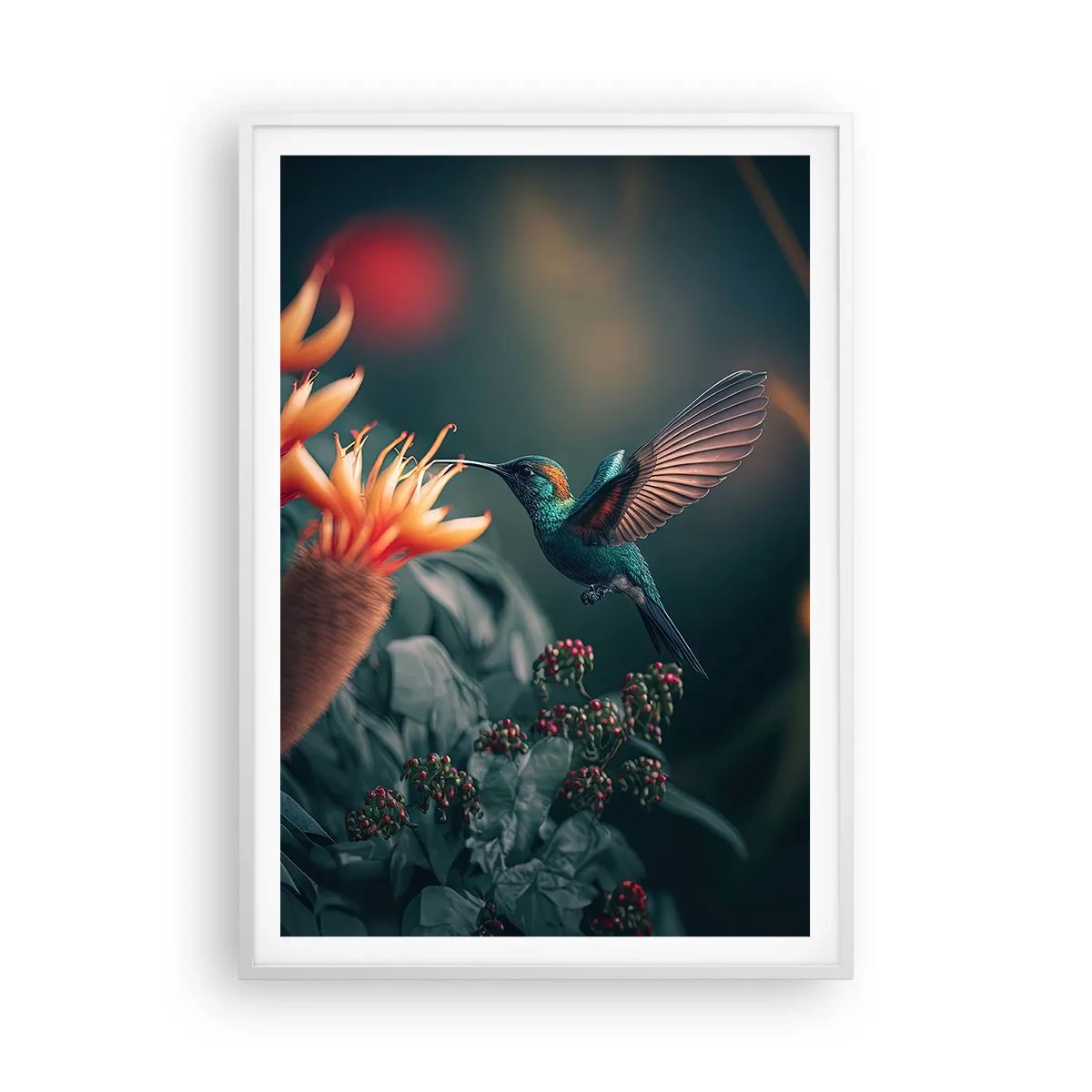 Poster în ramă albă - Viață cu adevărat colorată - 70x100 cm