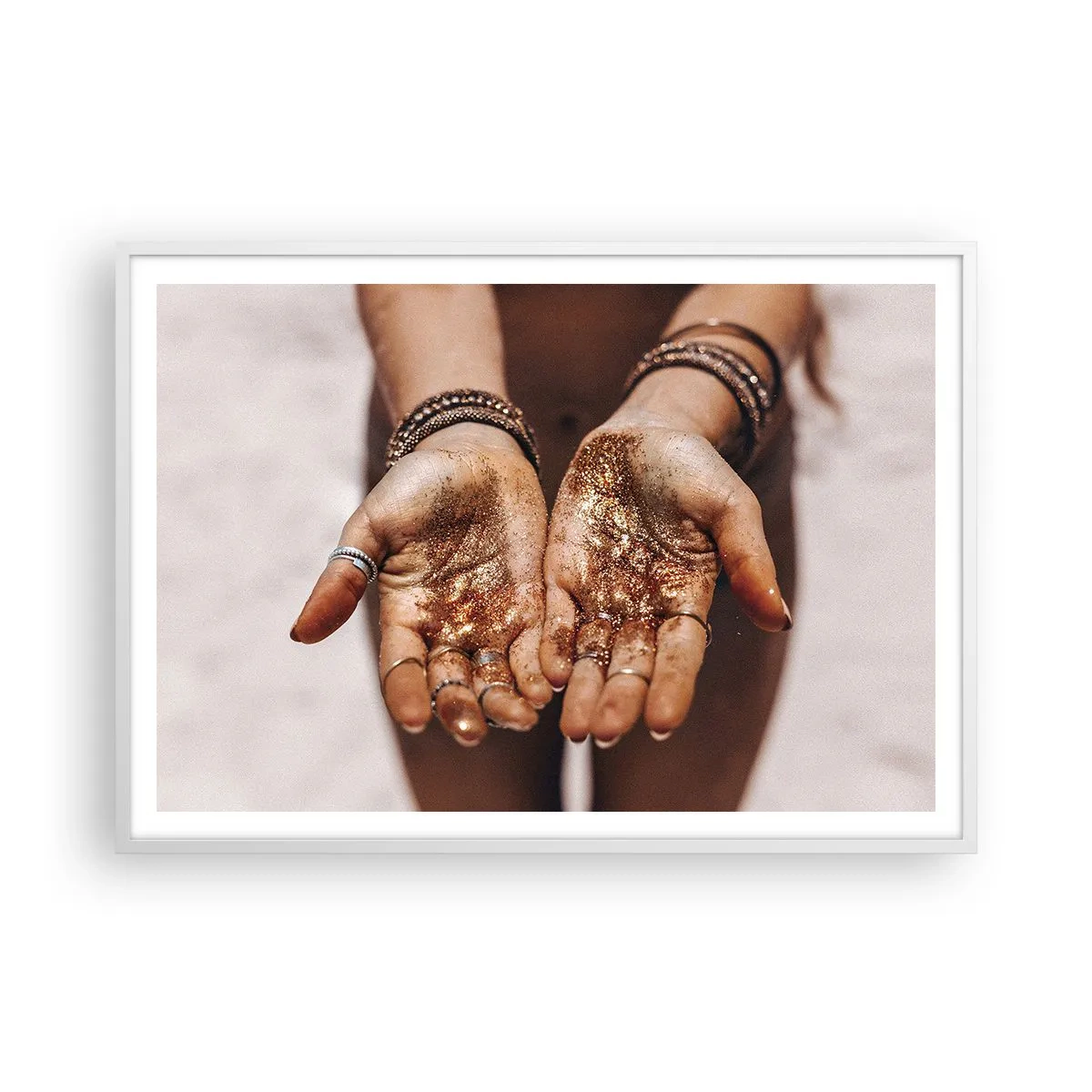 Poster în ramă albă - Un cadou pentru tine - 100x70 cm