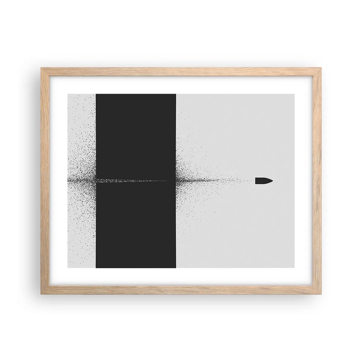 Poster în ramă de stejar deschis - Direct la țintă - 50x40 cm