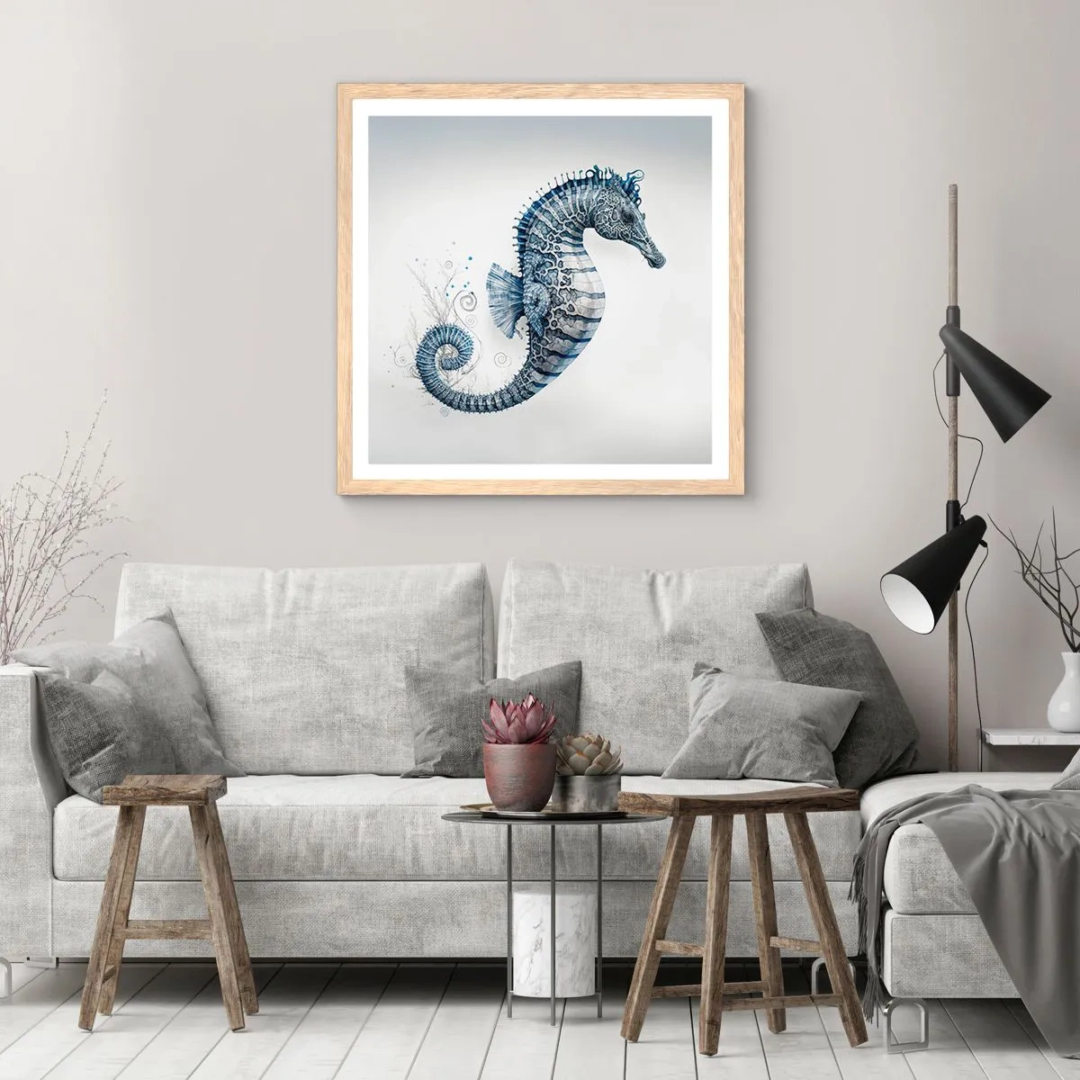 Poster în ramă de stejar deschis - O glumă inocentă a naturii - 50x50 cm