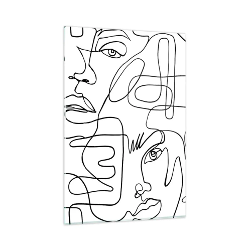 Tablou pe sticlă - Într-o încurcătură de emoții - 80x120 cm