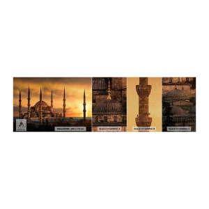 Mostră tapet Premium Sand - Dumnezeu este mare - Arhitectură, Moschee, Istanbul - 100x30 cm