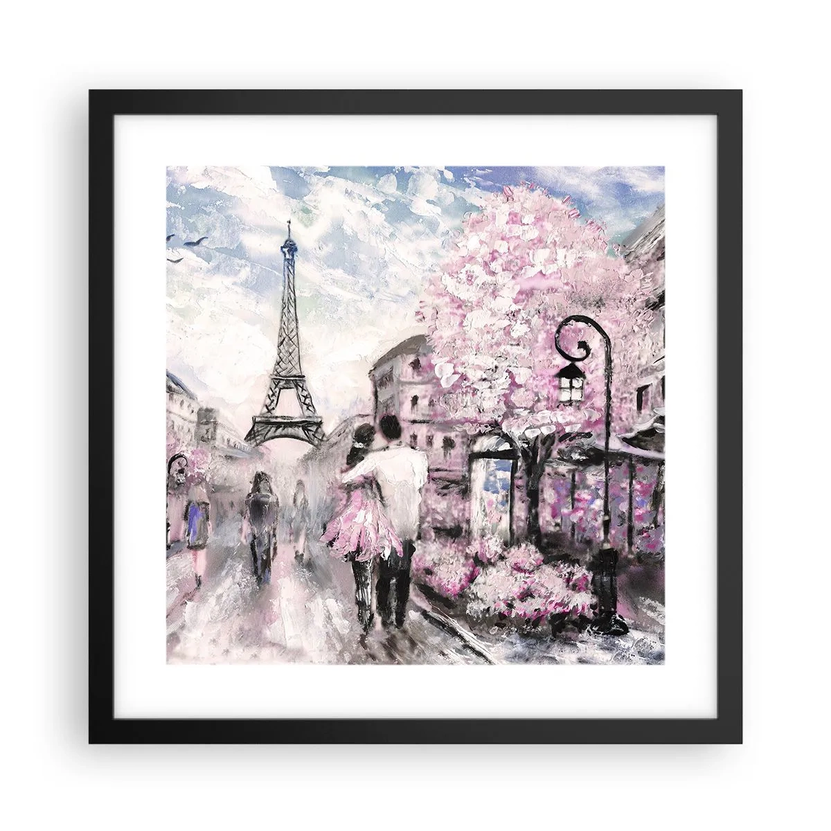 Poster în ramă neagră - Dacă ar fi să te îndrăgostești, atunci doar de... - 40x40 cm