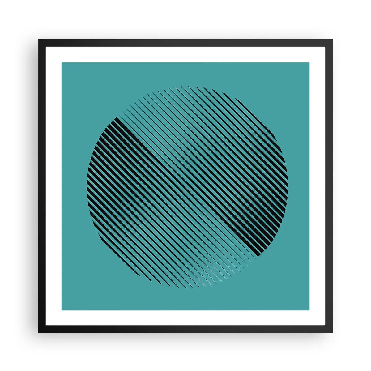 Poster în ramă neagră - Cercul - o variație geometrică - 60x60 cm