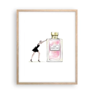 Poster în ramă de stejar deschis - Esența feminității - 40x50 cm