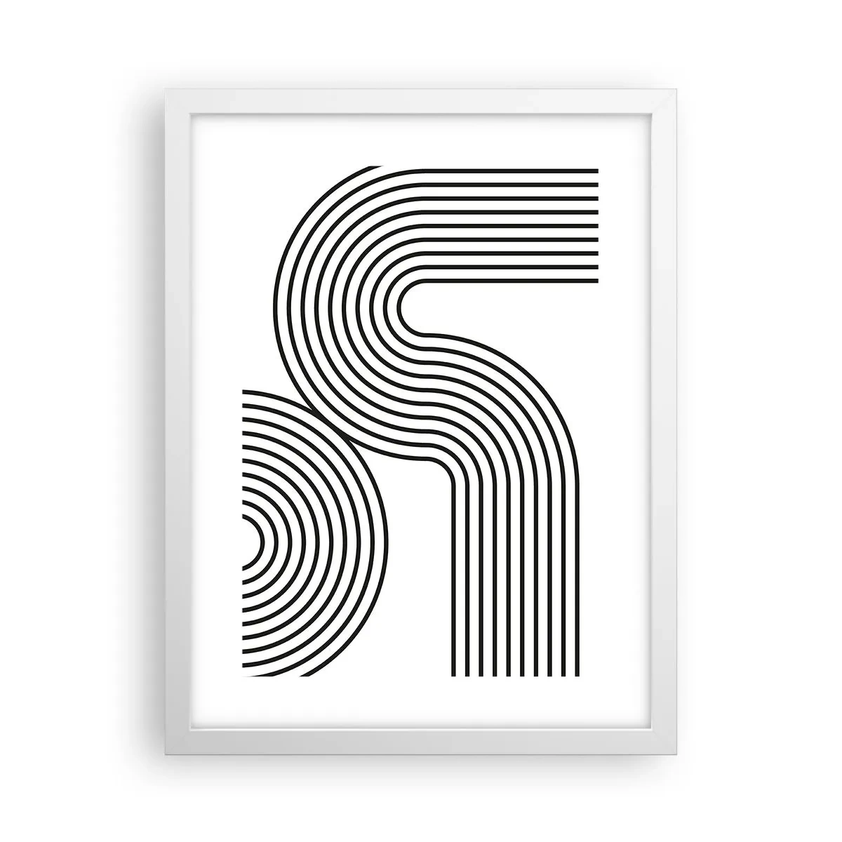 Poster în ramă albă - Pe o curbă - 30x40 cm