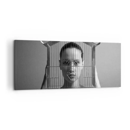 Tablou pe pânză - Un portret oarecum suprarealist - 100x40 cm