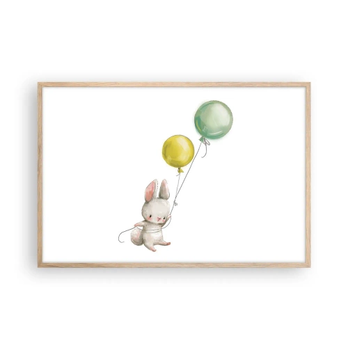 Poster în ramă de stejar deschis - Voi zbura și eu! - 91x61 cm