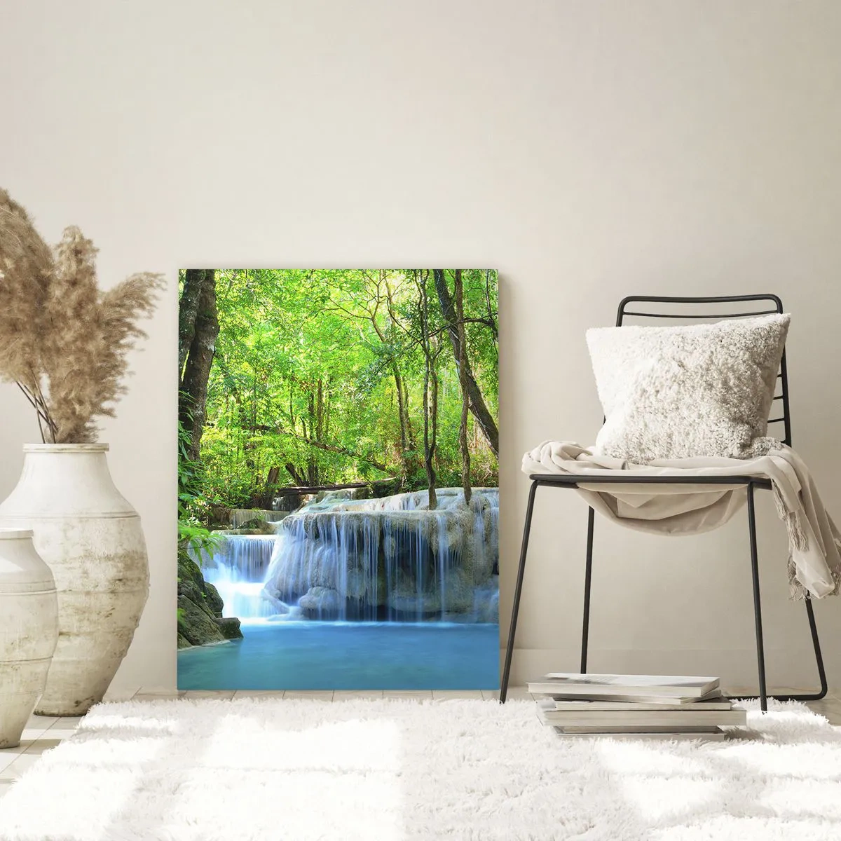 Tablou pe sticlă - Scufundat în turcoaz și verde - 80x120 cm