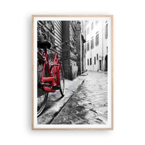 Poster în ramă de stejar deschis - Adevărata frumusețe nu îmbătrânește - 70x100 cm