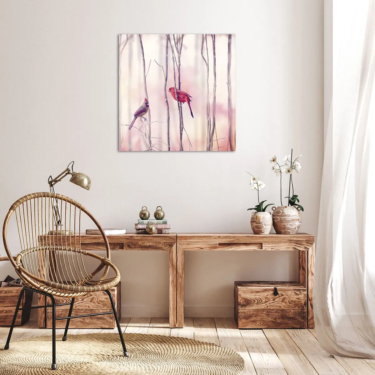 Tablou pe pânză - O poveste din Pădurea Roz - 50x50 cm