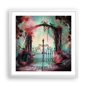 Poster în ramă albă - Grădina secretă - 50x50 cm