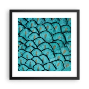 Poster în ramă neagră - Marea gală a penelor - 40x40 cm