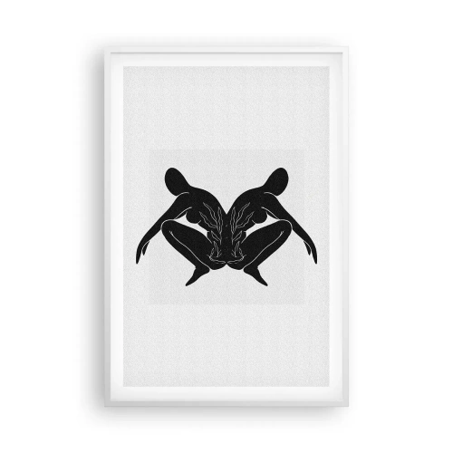 Poster în ramă albă - Suflet comun - 61x91 cm