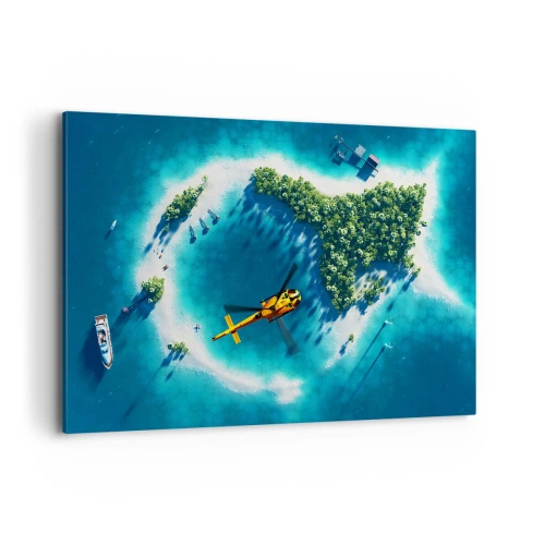 Tablou pe pânză - Cumpără-ți o insulă - 100x70 cm